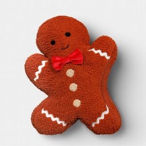 Gingerbread Man throw pillow NWT 14”